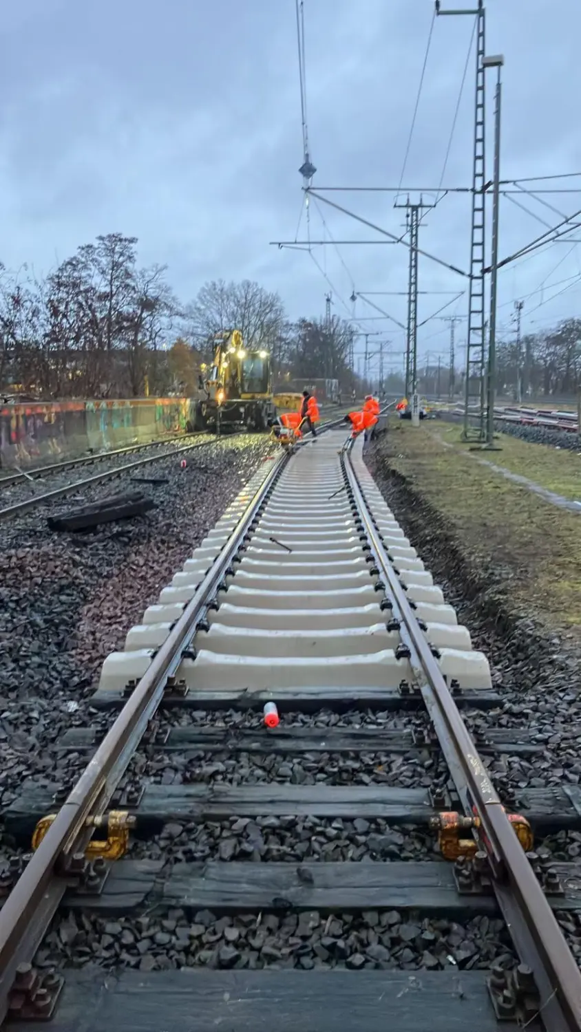 Gleisbau durch die BTH Bahn und Tiefbau GmbH