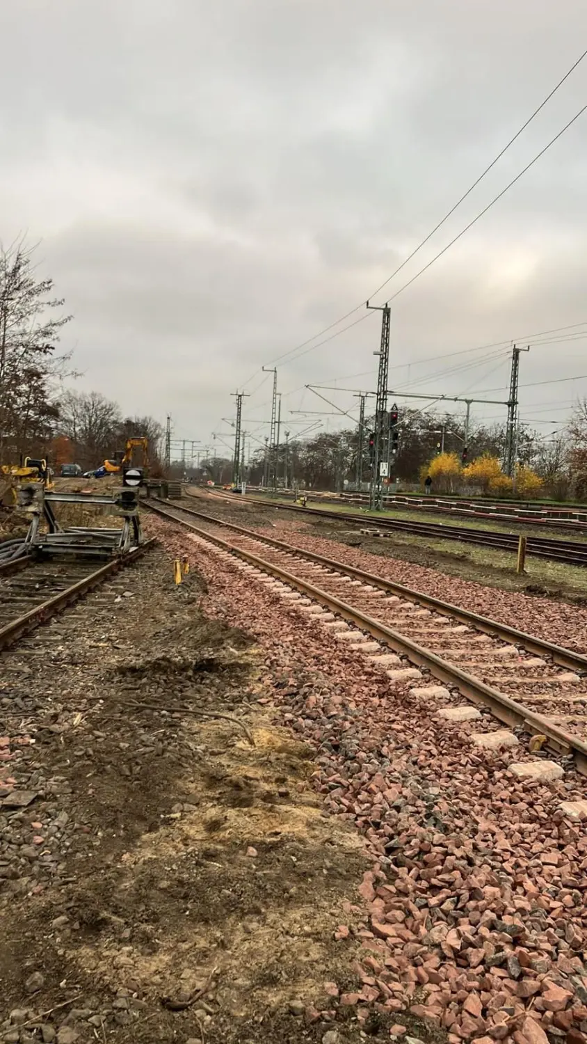 Gleisbau durch die BTH Bahn und Tiefbau GmbH