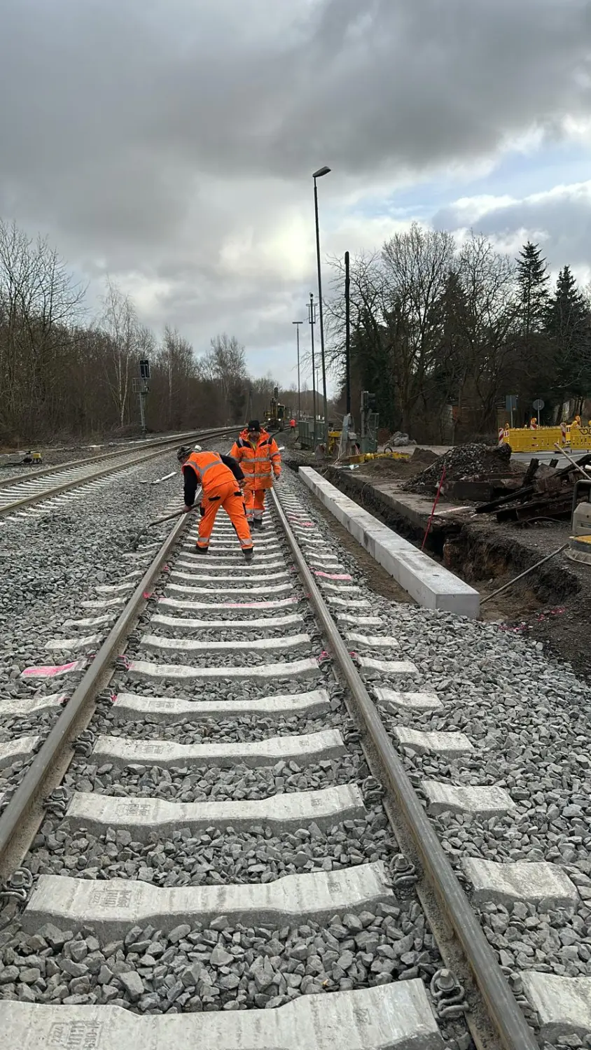 Gleisbau durch die BTH Bahn und Tiefbau GmbH