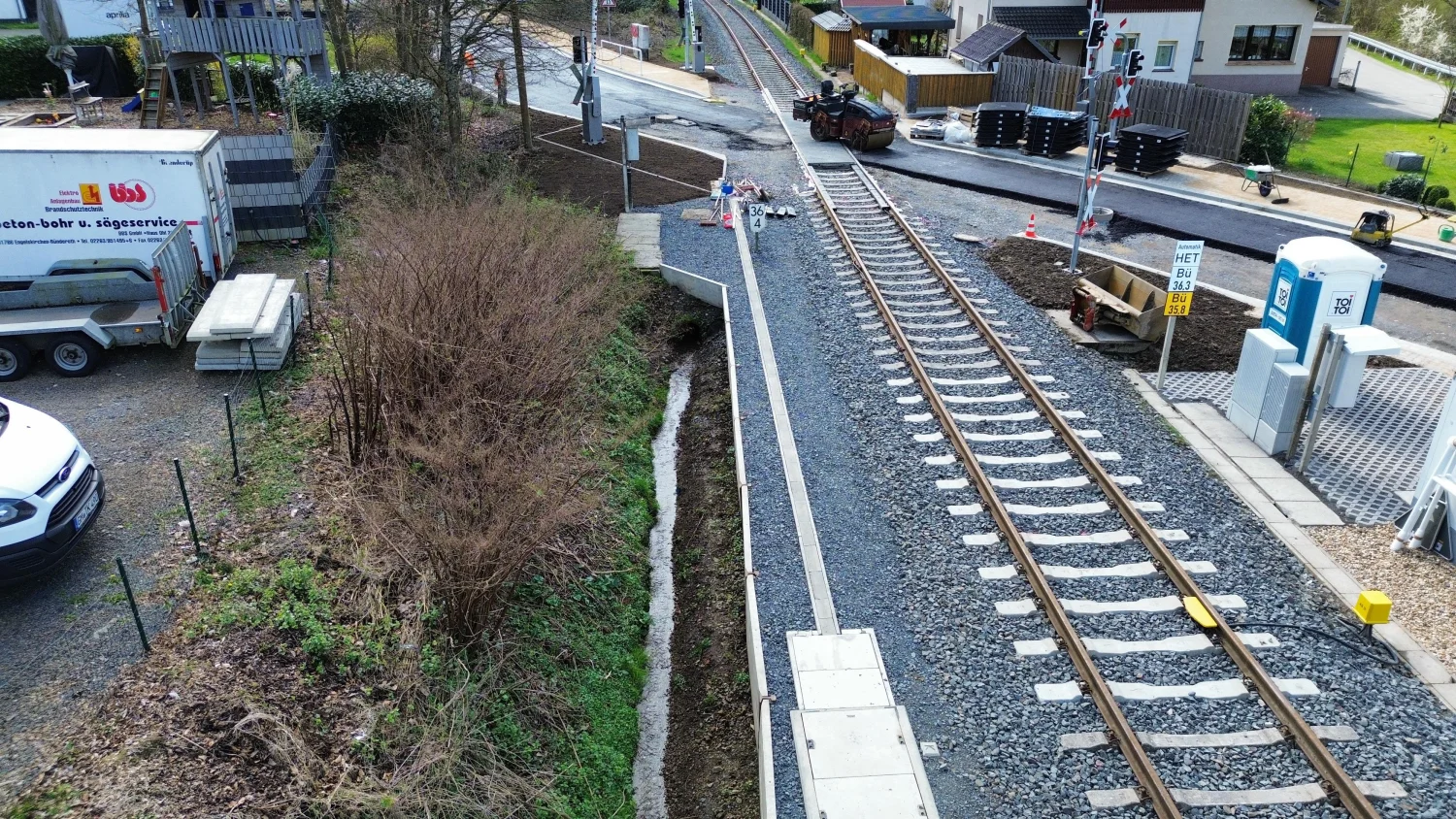 Gleisbau durch die BTH Bahn und Tiefbau GmbH